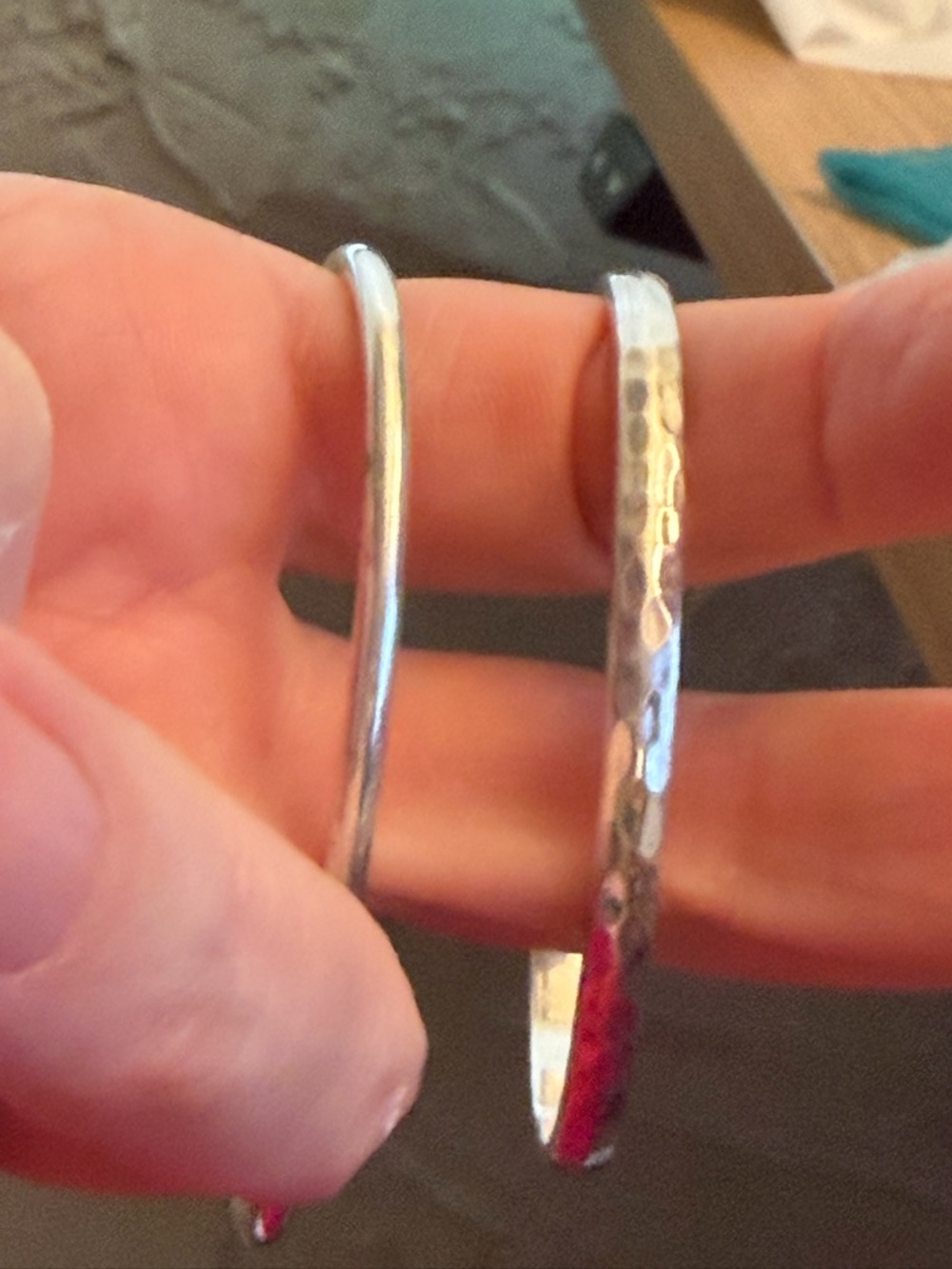 Two vintage 925 sterling silver bangle bracelets, beautiful!